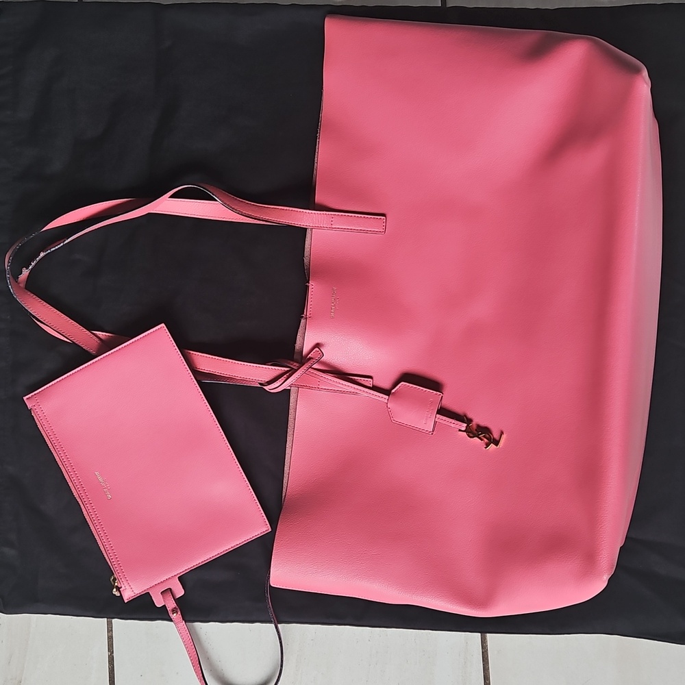 YSL Shopping Tote Pink Large w/Pouch + Dustbag🩷